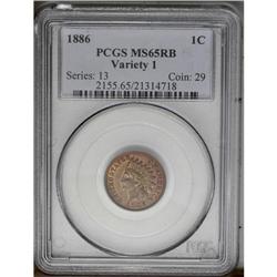 	1886 1C Type One MS65 Red and Brown PCGS. A pleasing e 1886