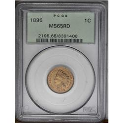 	1896 1C MS65 Red PCGS. The 6 in the date is lightly re 1896