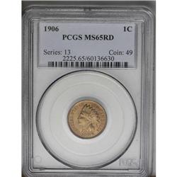 	1906 1C MS65 Red PCGS. Both sides exhibit deep, satiny 1906