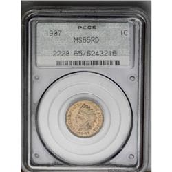 	1907 1C MS65 Red PCGS. Housed in a second generation h 1907