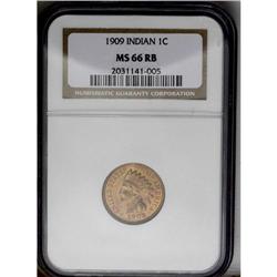 	1909 1C MS66 Red and Brown NGC. Sharply struck and ful 1909