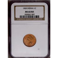 	1909 1C MS65 Red NGC. Fantastic orange-gold color and 1909