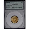 Image 1 : 	1909 1C MS65 Red PCGS. This crisply struck honey-gold 1909