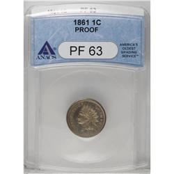 	1861 1C PR63 ANACS. Bright golden-tan patina dominates 1861