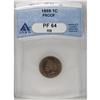 Image 1 : 	1869 1C PR64 Red and Brown ANACS. Deep reddish-brown a 1869