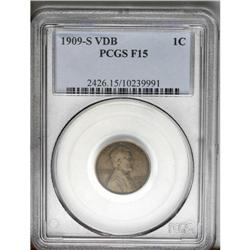 	1909-S VDB 1C Fine 15 PCGS. Here is the opportunity fo 1909-S VDB