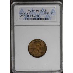 	1909-S VDB 1C --Cleaned--ANACS. AU58 Details. The obver 1909-S VDB