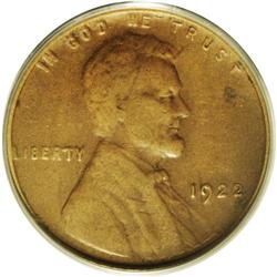 	1922 No D 1C Strong Reverse XF45 PCGS. The Strong Reve 1922 No D