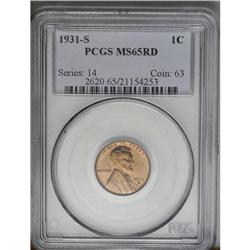 	1931-S 1C MS65 Red PCGS. The ''31-S remains one of the 1931-S