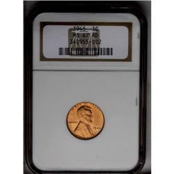 	1946 1C MS67 Red NGC. This fire-red Superb Gem is suit 1946