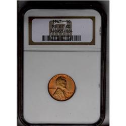 	1947 1C MS67 Red NGC. A remarkably beautiful rose-red 1947