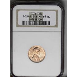 	1972/72 1C Doubled Die MS65 Red NGC. FS-033.3. Die #1. 1972/72
