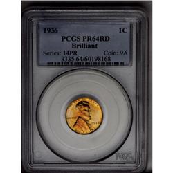 	1936 1C Type Two--Brilliant Finish PR64 Red PCGS. Bril 1936