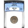 Image 1 : 	1864 2C Small Motto MS63 Brown ANACS. A popular variet 1864