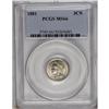 Image 1 : 	1881 3CN MS66 PCGS. A needle-sharp Premium Gem with vi 1881