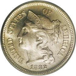 	1882 3CN PR68 Cameo PCGS. Filled 2. After an enormous 1882