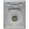 Image 3 : 	1882 3CN PR68 Cameo PCGS. A remarkable Cameo proof of 1882