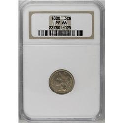	1888 3CN PR66 NGC. Well mirrored and nicely preserved 1888
