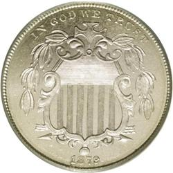 	1879 5C MS66 PCGS. The 1879 nickel, with a mintage of 1879