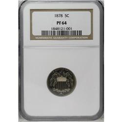 	1878 5C PR64 NGC. A lovely near-Gem with fully mirrore 1878