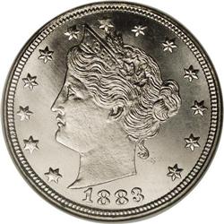 	1883 5C No Cents MS67 NGC. Ex: Las Vegas Collection. O 1883