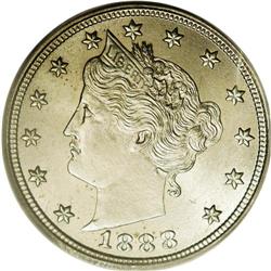 	1888 5C MS66 PCGS. Well struck and brilliant, with sub 1888