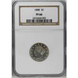 	1888 5C PR66 NGC. A pleasing Gem proof example with li 1888