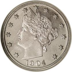 	1904 5C PR67 NGC. A Superb, non-contrasting proof exam 1904