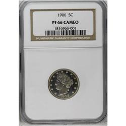 	1906 5C PR66 Cameo NGC. This is a stunning Gem proof w 1906