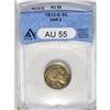 	1913-S 5C Type Two AU55 ANACS. Lime-green toning yield 1913-S