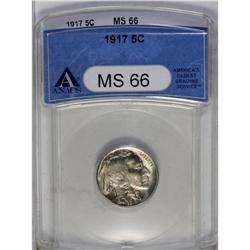 	1917 5C MS66 ANACS. This well struck steel-gray and ol 1917