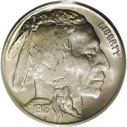 	1918 5C MS66 PCGS. This example approaches the finest 1918