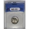	1919 5C MS65 ANACS. Gentle battleship-gray and copper- 1919