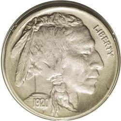 	1920-D 5C MS65 PCGS. Bright, satiny luster underlies s 1920-D