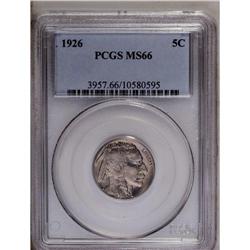 	1926 5C MS66 PCGS. Evenly struck with only minor weakn 1926