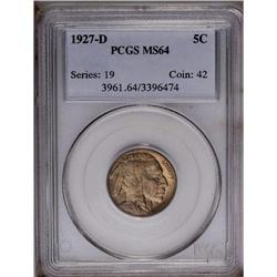 	1927-D 5C MS64 PCGS. A dusky golden-gray representativ 1927-D
