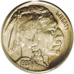 	1937-D 5C Three-Legged MS63 PCGS. A well struck exampl 1937-D