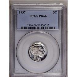 	1937 5C PR66 PCGS. Fully struck with deeply watery ref 1937