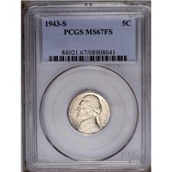 	1943-S 5C MS67 Full Steps PCGS. Boldly struck with cle 1943-S