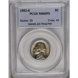 	1952-S 5C MS65 Full Steps PCGS. Light golden toning wi 1952-S
