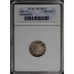 	1801 H10C --Damaged--ANACS. VF30 Details. V-1 and 2, LM 1801