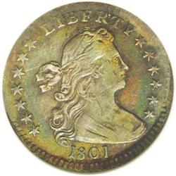 	1801 H10C --Damaged--ANACS. AU50 Details. V-1 and 2, LM 1801