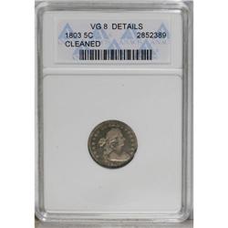 	1803 H10C Small 8 VG8 ANACS. V-3, LM-1, R.6. Although 1803