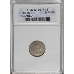 	1805 H10C --Cleaned--ANACS. Fine 12 Details. V-1, LM-1, 1805