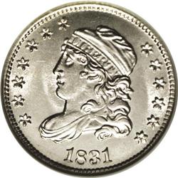 	1831 H10C MS66 NGC. V-5, LM-5, R.1. This brilliant and 1831