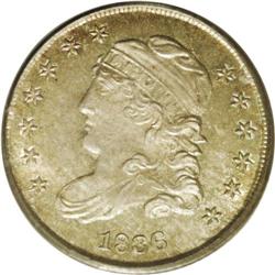 	1836 H10C 3/Inverted 3 MS66 PCGS. V-4, LM-3, R.1. Dapp 1836