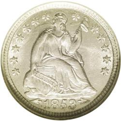 	1853 H10C Arrows MS66 NGC. Ex: Jules Reiver Collection 1853