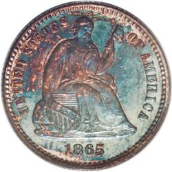 	1865 H10C PR66 PCGS. The 1865 is among the scarcest, m 1865