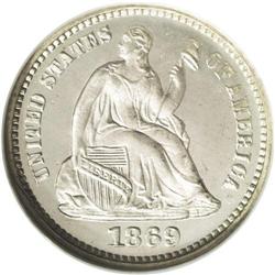 	1869 H10C PR67 Cameo NGC. A pristine, untoned Superb G 1869