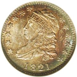 	1821 10C Large Date MS66 NGC. JR-5, R.3. This is an ex 1821